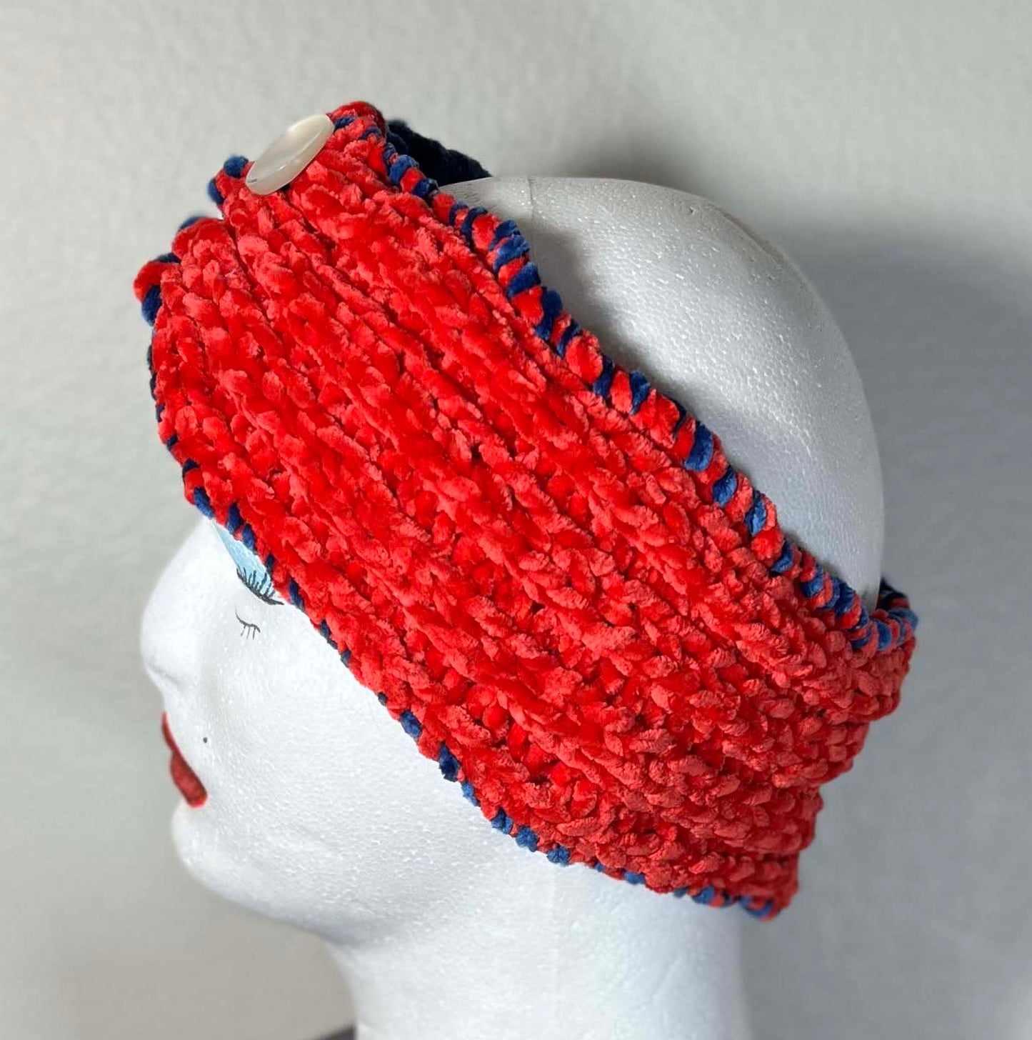 "Go Sports!" Handmade Crochet/knit Velour Headband/Ear Warmer