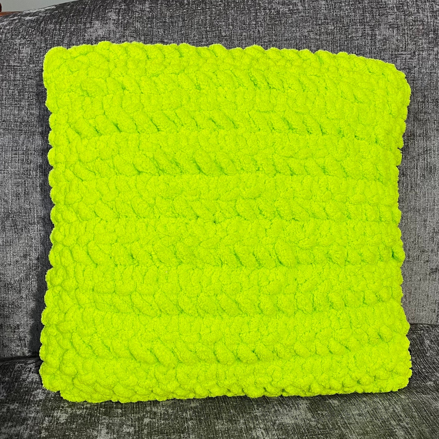 "Choose Your Own Adventure!" Bright Handmade Knit/Crochet Decorative Statement Throw Pillow