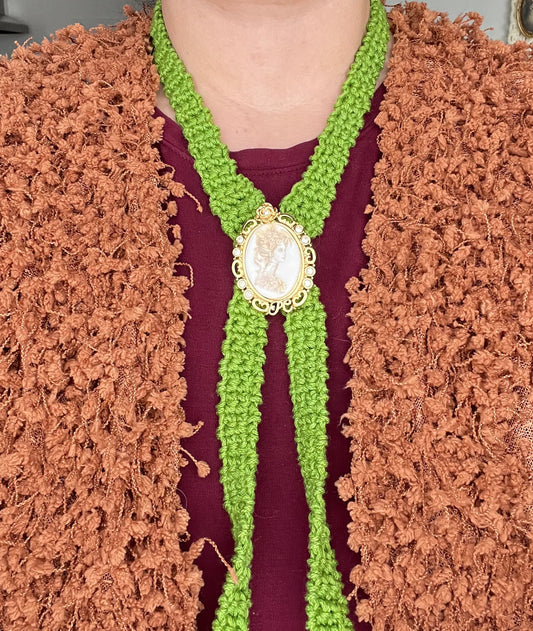 THE BROOCH-LO Handmade Crochet Bolo Tie (show off your brooches in a different way)