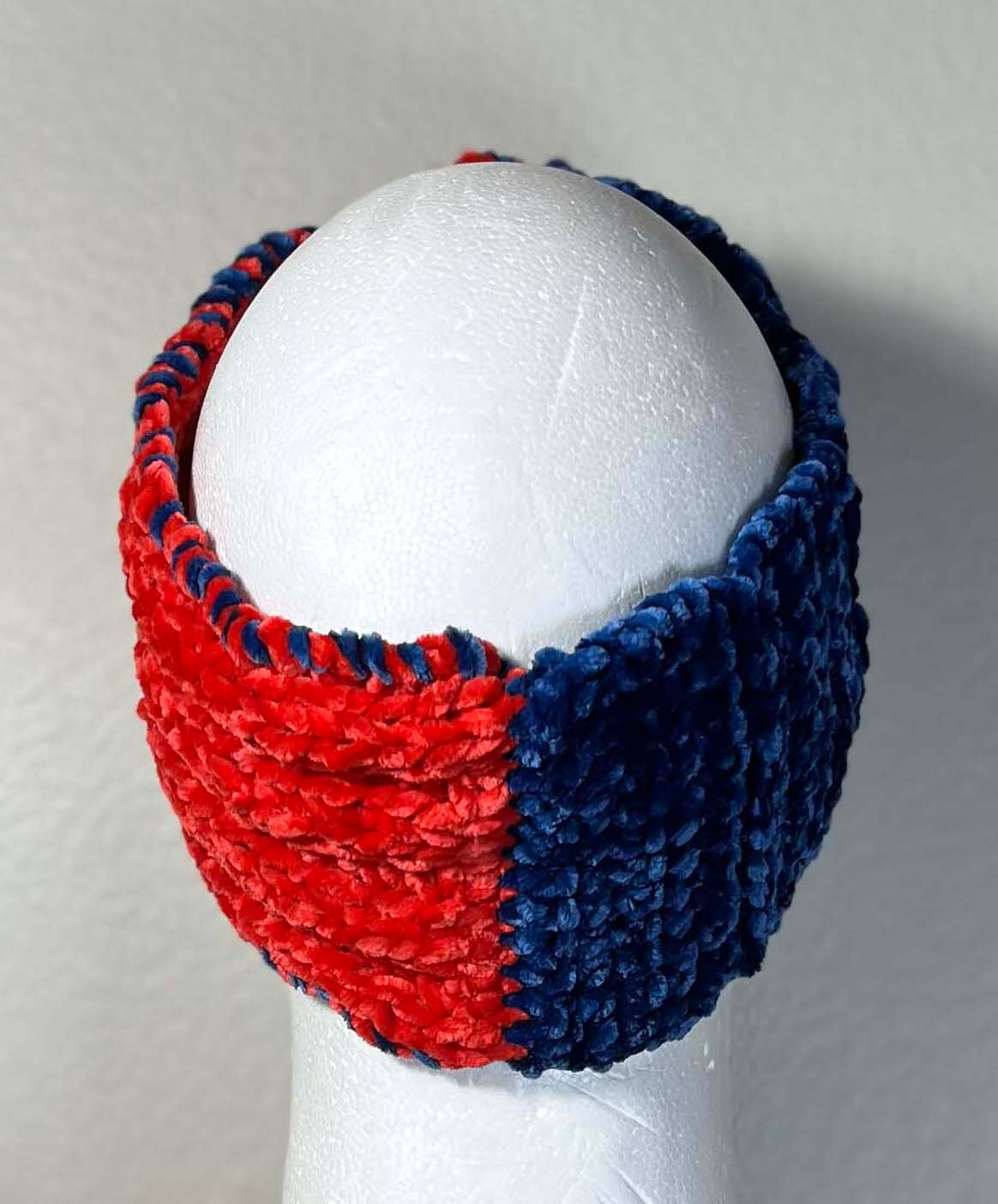 "Go Sports!" Handmade Crochet/knit Velour Headband/Ear Warmer